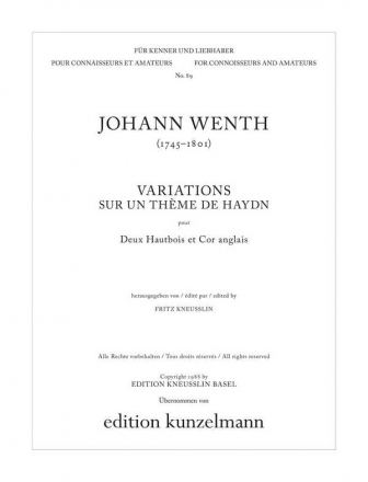 Variations sur un thème de Haydn für 2 Oboen und Englischhorn Stimmen