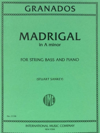 Madrigal a minor for string bass and piano SANKEY, STUART, ED.