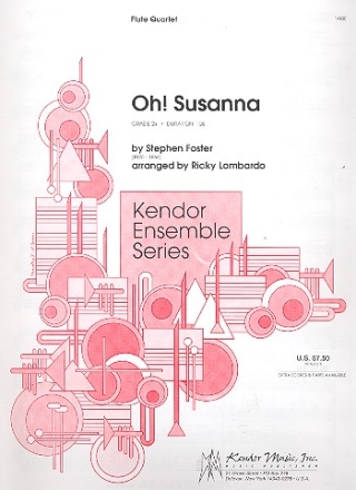 Oo Susanna for 4 flutes score and parts