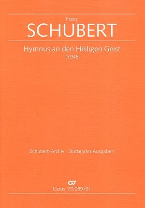 Hymnus an den heiligen Geist D948 fr Soli (TTBB), Mnnerchor und Orchester Partitur