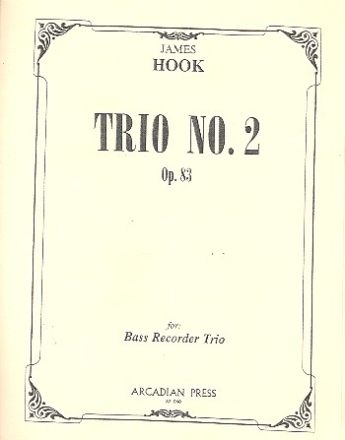 Trio no.2 op.83 for 3 recorders (BBB) score and parts