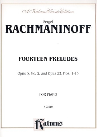 14 preludes op.3 no.2 and op.32 for piano