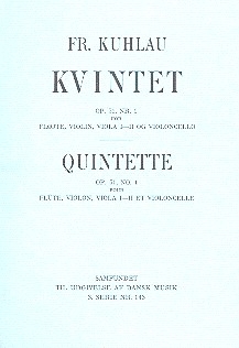 Quintet op.51,1 for flute, violin, 2 violas and cello study score