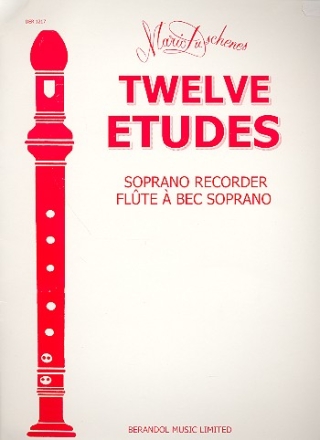 12 Etudes for soprano recorder