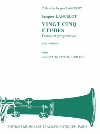 25 tudes faciles et progressives d'aprs Grnwald, Kayser et Hermann pour clarinette