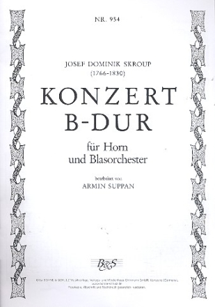 Konzert B-Dur fr Horn und Blasorchester Direktion in C