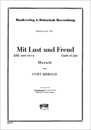 MIT LUST UND FREUD MARSCH FUER DIAT. HANDHARMONIKA (1.+2.STIMME)