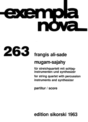 Mugam-Sajahy fr Streichquartett mit Schlaginstrumente und Synthesizer Partitur