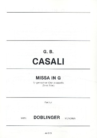 Missa G-Dur fr gem Chor a cappella Partitur (la)