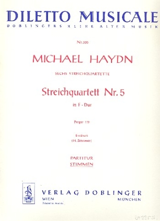 Streichquartett F-Dur Nr.5 Perger119 fr 2 Violinen, Viola und Violoncello Stimmen