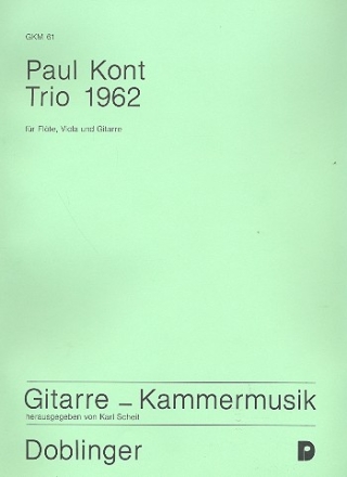 Trio 1962 fr Flte, Viola und Gitarre Partitur und Simmen