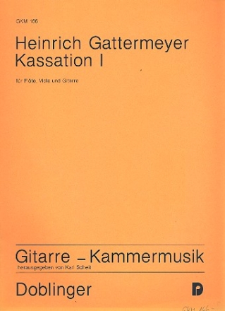 KASSATION 1 FUER FLOETE, VIOLA UND GITARRE     PARTITUR+2STIMMEN SCHEIT, KARL, ED.