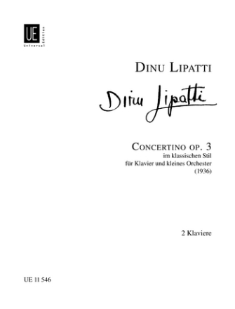 Concertino im klassischen Stil op.3 fr Klavier und kleines Orchester fr 2 Klaviere zu 4 Hnden