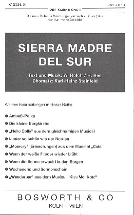 Sierra madre del sur fr gem Chor (SAB) und Klavier Chorpartitur