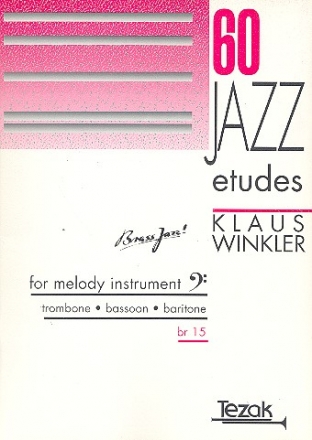 60 Jazz Etudes for melody instrument (trombone, bassoon, bariton)