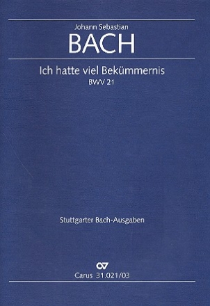 Ich hatte viel Bekmmernis Kantate Nr.21 BWV21 Klavierauszug (dt/en)