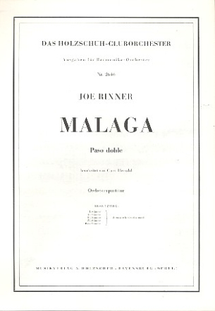 Malaga Paso doble fr Harmonika- oder Akkordeonorchester Partitur