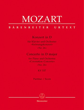 Konzert D-Dur KV537 fr Klavier und Orchester Partitur