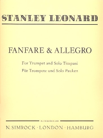 Fanfare and Allegro fr Trompete und Solo-Pauken Partitur und 2 Stimmen