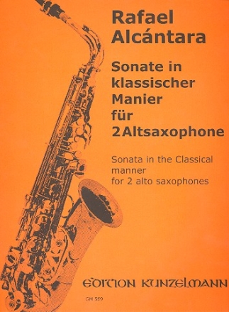 Sonate in klassischer Manier fr 2 Altsaxophone Partitur