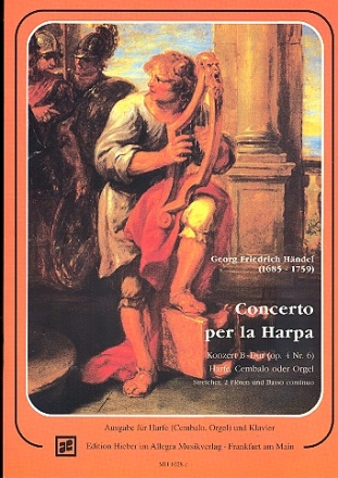 Konzert B-Dur op.4 Nr.6 fr Harfe, 2 Flten und Bc fr Harfe (Cembalo, Orgel) und Klavier