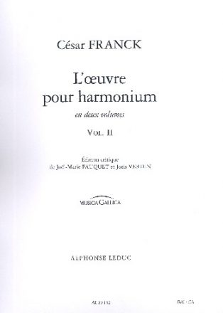 L'oeuvre pour harmonium volume 2 edition critique de fauquet, j.-m.