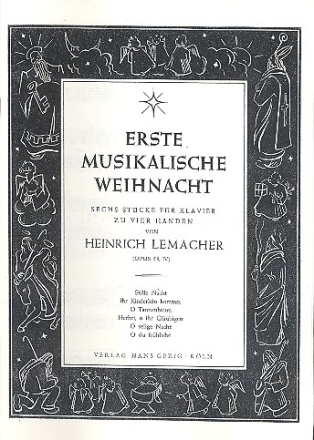 Erste musikalische Weihnacht 6 Stcke op.53,4 fr Klavier zu 4 Hnden