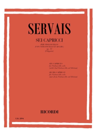 6 capricci op.11 per violoncello (Violoncello 2 ad lib.)