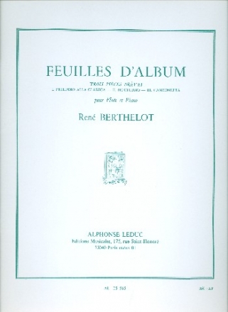 Feuillets d'album pour flute et piano