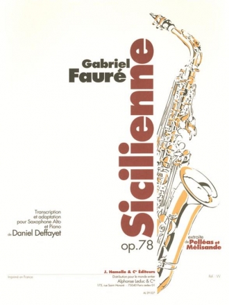 Sicilienne op.78 pour saxophone alto et piano