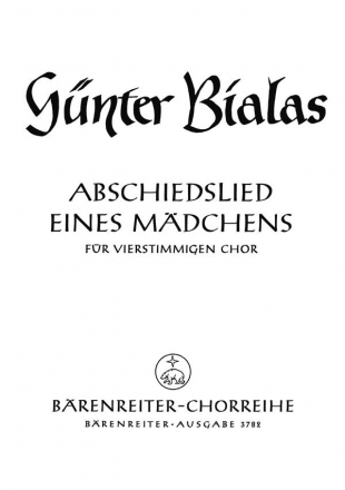 Abschiedslied eines Mdchens fr gem Chor (SATB) Partitur