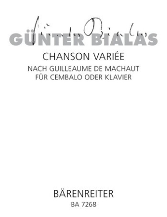 Chanson varie nach Guilleaume de Machaut fr Cembalo (Klavier)