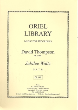 Jubilee Waltz for 4 recorders (SATB) parts