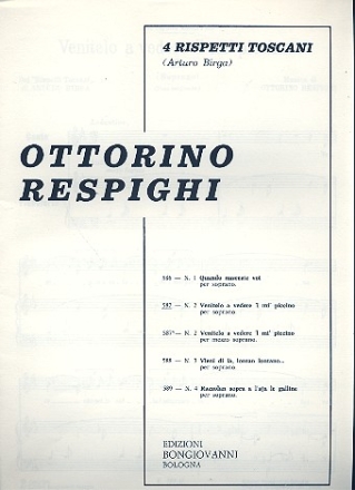 Venitelo a vedere 'l mi' piccino per soprano e pianoforte