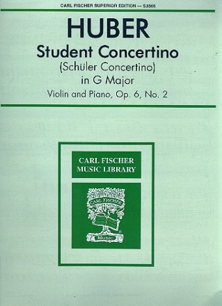 Student Concertino G major no.2 op.6 for violin and piano