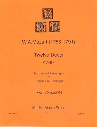 12 Duets KV487 for 2 trombones