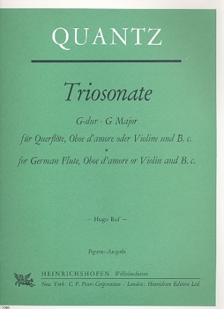 Triosonate G-Dur  fr Flte, Oboe d'amore (Violine) und Bc 4 Stimmen