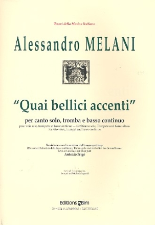 QUAI BELLICI ACCENTI PER CANTO SOLO, TROMBA IN RE E BASSO CONTINUO 4PARTS
