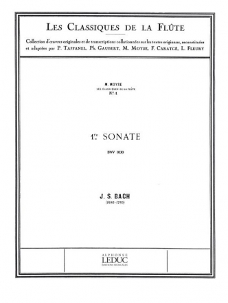SONATE SI MINEUR NO.1 BWV1030 POUR FLUTE ET PIANO MOYSE, M., ARR.