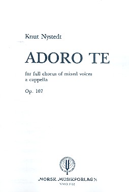 Adoro te op.107 for mixed chorus a cappella score