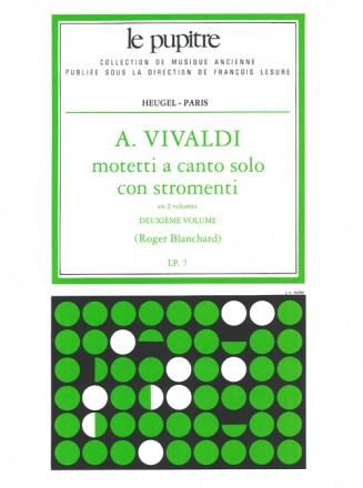 Motetti a canto solo con strumenti vol.2 partition (la)