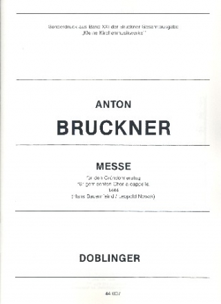 Messe fr den Grndonnerstag fr gem Chor a cappella (1844) Partitur (la)