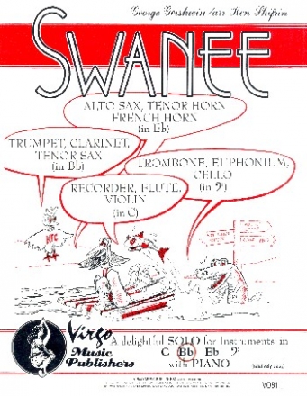 Swanee for Bb instrument (trumpet/clarinet/tenor saxophone) and piano
