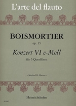 Konzert e-Moll op.15 Nr.6 fr 5 Querflten Partitur und Stimmen