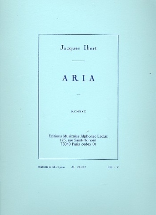 Aria pour clarinette et piano