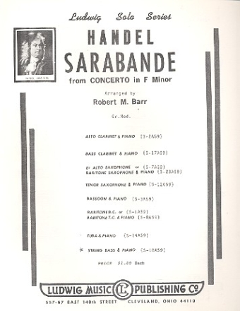 Sarabande from Concerto f minor for tuba and piano