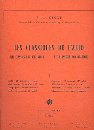 7 divertissements pour alto seul les classiques de l'alto