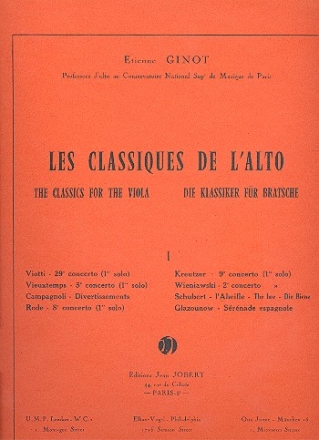 7 divertissements pour alto seul les classiques de l'alto