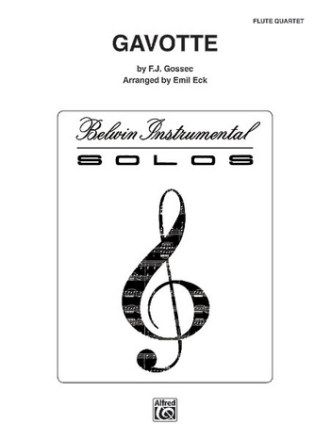 Gavotte for flute quartet score and parts