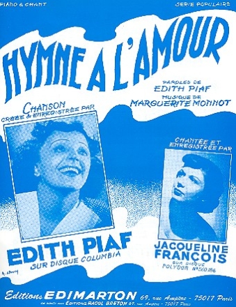 Hymne  l'amour pour chant et piano